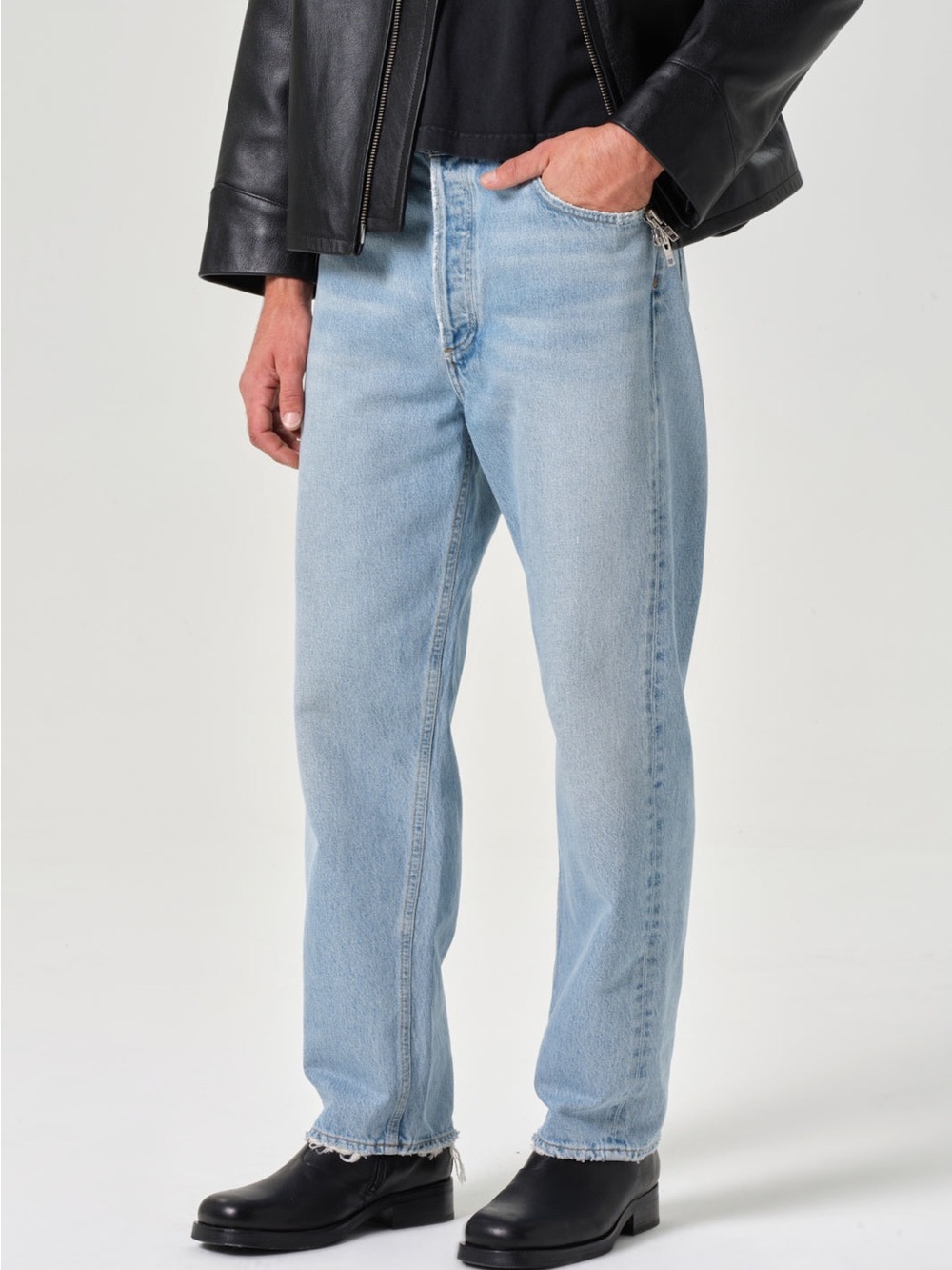 Agolde 90s Mid Rise Loose Fit jeans Size 34 Light Blue - Picture 7 of 8